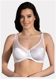 New Bra Lingerie Λευκο Minimizer Σουτιέν με Μπανέλες