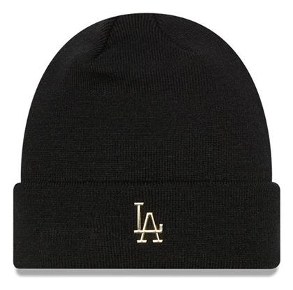 New Era LA Dodgers Metallic Beanie Ανδρικός Σκούφος Πλεκτός σε Μαύρο χρώμα