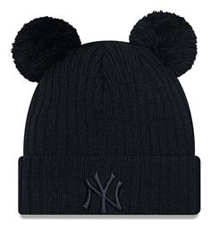 New Era Pom Pom Beanie Γυναικείος Σκούφος Πλεκτός σε Μαύρο χρώμα από το MybrandShoes