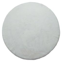 Newplan Shaggy Puffy T-FC1 Ivory Χαλί Στρογγυλό με Διάμετρο 160εκ. Γούνινο