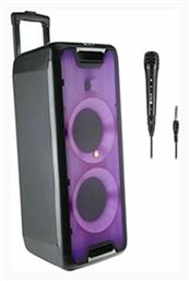 NGS Ηχείο Karaoke με Ενσύρματo Μικρόφωνο και Εφέ Φωτισμού Wildrave2 σε Μαύρο Χρώμα