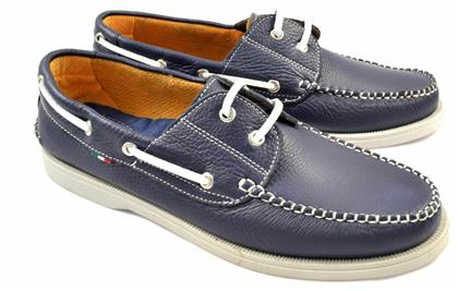 Nicon Footwear Co. 12 Δερμάτινα Ανδρικά Boat Shoes σε Μπλε Χρώμα από το CasualShoes