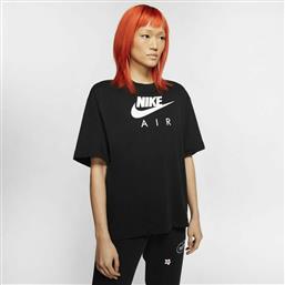 Nike Air Αθλητικό Γυναικείο T-shirt Μαύρο με Στάμπα από το HallofBrands