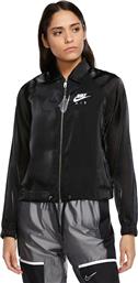 Nike Air Coach Γυναικείο Μπουφάν Running Αδιάβροχο και Αντιανεμικό Μαύρο από το Factory Outlet