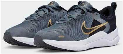Nike Αθλητικά Παιδικά Παπούτσια Running Downshifter 12 Cool Grey / Metallic Gold / Black / White