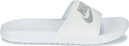 Nike Benassi Just Do It Slides σε Λευκό Χρώμα από το Factory Outlet