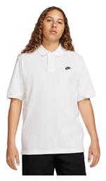 Nike Club Ανδρική Αθλητική Μπλούζα Κοντομάνικη Polo Ασημί