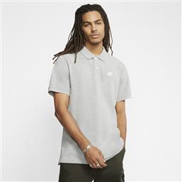 Nike Club Essentials Ανδρικό T-shirt Κοντομάνικο Polo Γκρι από το HallofBrands