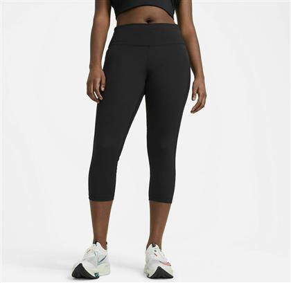 Nike Dri-Fit Fast Running Γυναικείο Capri Κολάν Ψηλόμεσο Μαύρο από το E-tennis