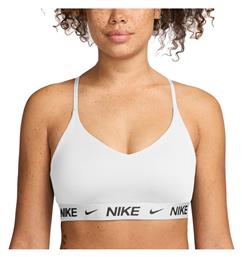 Nike Dri-Fit Indy Light Support Γυναικείο Αθλητικό Μπουστάκι White / Black με Επένδυση από το E-tennis