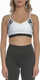 Nike Dri-Fit Indy Light-Support Logo Γυναικείο Αθλητικό Μπουστάκι Λευκό