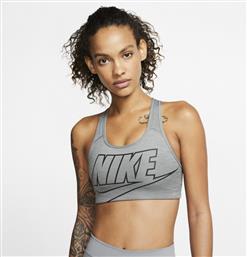 Nike Dri-Fit Medium-Support Γυναικείο Αθλητικό Μπουστάκι Γκρι από το Factory Outlet