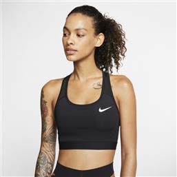 Nike Dri-Fit Swoosh Γυναικείο Αθλητικό Μπουστάκι Μαύρο από το HallofBrands