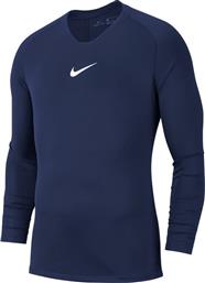 Nike Ανδρική Μπλούζα Dri-Fit Μακρυμάνικη Navy Μπλε