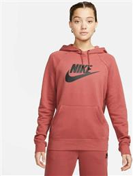 Nike Essential Γυναικείο Φούτερ με Κουκούλα Maroon από το MybrandShoes