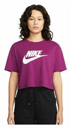 Nike Essential Κοντομάνικο Crop Top Μωβ από το Cosmossport