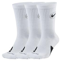 Nike Everyday Μπασκετικές Κάλτσες Λευκές 3 Ζεύγη από το Outletcenter