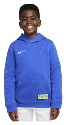 Nike Fleece Παιδικό Φούτερ με Κουκούλα και Τσέπες Μπλε F Barcelona Club