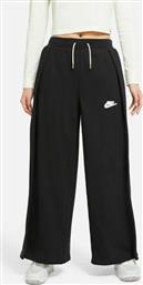 Nike French Terry Παντελόνι Γυναικείας Φόρμας Φαρδύ Μαύρο από το HallofBrands