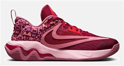 Nike Giannis Immortality 3 Χαμηλά Μπασκετικά Παπούτσια Noble Red / Desert Berry / Medium Soft Pink / Ice Peach