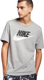 Nike Icon Futura Ανδρικό Αθλητικό T-shirt Κοντομάνικο Γκρι από το Zakcret Sports