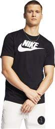 Nike Icon Futura Ανδρικό Αθλητικό T-shirt Κοντομάνικο Μαύρο