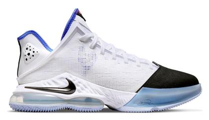 Nike Lebron 19 Χαμηλά Μπασκετικά Παπούτσια White / Medium Blue / Siren Red / Black