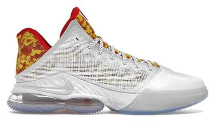 Nike LeBron 19 Low Χαμηλά Μπασκετικά Παπούτσια White / Red / Yellow