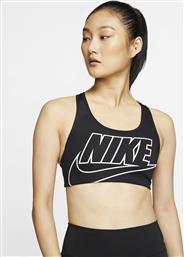 Nike Dri-Fit Medium-Support Γυναικείο Αθλητικό Μπουστάκι Μαύρο από το Modivo