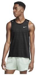 Nike Miler Ανδρική Αθλητική Μπλούζα Αμάνικη Dri-Fit Μαύρη από το Cosmossport