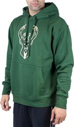 Nike Milwaukee Bucks Essential Ανδρικό Φούτερ με Κουκούλα και Τσέπες Πράσινο CN1161-323 από το Zakcret Sports