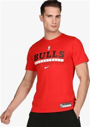 Nike NBA Chicago Bulls Αθλητικό Ανδρικό T-shirt Dri-Fit University Red με Λογότυπο από το Cosmos Sport