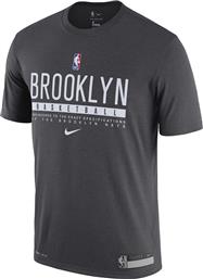 Nike Nets Training Dri-FIT NBA Αθλητικό Ανδρικό T-shirt Dri-Fit Anthracite Με Στάμπα