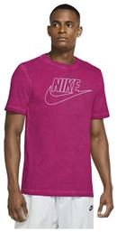 Nike Nsw Ανδρικό T-shirt Ροζ με Λογότυπο