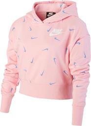 Nike Παιδικό Φούτερ Cropped με Κουκούλα για Κορίτσι Ροζ Sportswear από το HallofBrands