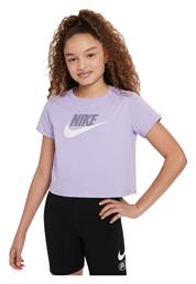 Nike Παιδικό Crop Top Κοντομάνικο Μωβ