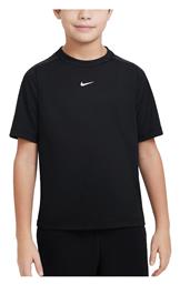 Nike Παιδικό T-shirt Dri-Fit Μαύρο