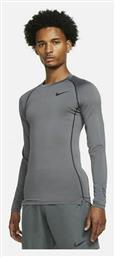 Nike Pro Ανδρική Αθλητική Μπλούζα Μακρυμάνικη Dri-Fit Γκρι