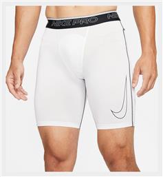 Nike Pro Dri-Fit Ανδρικό Αθλητικό Κολάν Κοντό Λευκό από το MybrandShoes