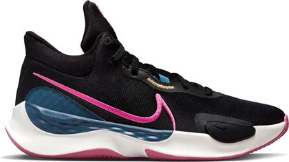 Nike Renew Elevate 3 Χαμηλά Μπασκετικά Παπούτσια Black / Pinkcicle / Valerian Blue από το SportsFactory
