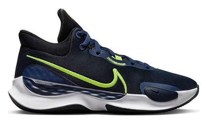 Nike Renew Elevate 3 Χαμηλά Μπασκετικά Παπούτσια Black / Volt / Midnight Navy / White