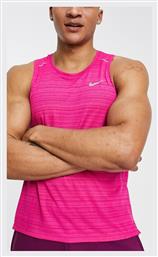 Nike Running Miler Ανδρική Μπλούζα Dri-Fit Αμάνικη Φούξια από το Cosmossport