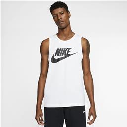 Nike Sportswear Ανδρική Αθλητική Μπλούζα Αμάνικη Λευκή