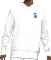 Nike Sportswear Ανδρικό Φούτερ με Κουκούλα και Τσέπες Λευκό DA0931-100 από το Cosmos Sport