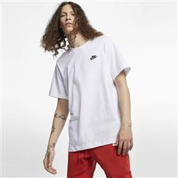 Nike Sportswear Club Ανδρικό Αθλητικό T-shirt Κοντομάνικο Λευκό από το Outletcenter