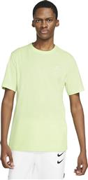 Nike Sportswear Club Ανδρικό T-shirt Lime Yellow Μονόχρωμο