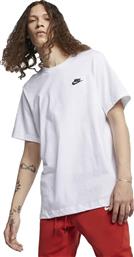 Nike Sportswear Club Ανδρικό T-shirt Λευκό Μονόχρωμο από το Delikaris-sport