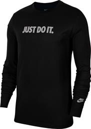 Nike Sportswear Just Do It Ανδρική Μπλούζα Μακρυμάνικη Μαύρη από το Athletix