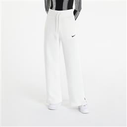 Nike Sportswear Phoenix Παντελόνι Γυναικείας Φόρμας Φαρδύ Λευκό Fleece
