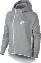Nike Sportswear Tech Γυναικεία Φούτερ Ζακέτα με Κουκούλα Γκρι από το Factory Outlet